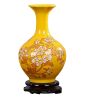 Chinese Yellow Ceramic Vase Art Home Decorative Vase