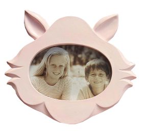 Cartoon Fox Shape Desk Rest Photo Frame for 5 inch Photo Pink