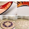 European-style Round Carpet Living Room Bedroom Sofa Coffee Table Mat