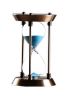 Retro European Style Timer Office Home Ornament Bronze Hourglass 30 Minutes Blue