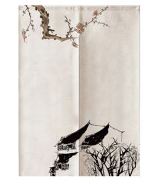 [Plum] Chinese Style Door Curtain Noren Curtain Room Door Curtain Decoration