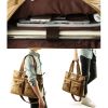 Fashion Postman Bag Vintage Canvas Bag Messenger Bag Shoulder Bag For Men, Black