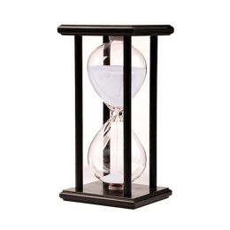 Creative Hourglass Sand Timer 60 Minute,black frame,white