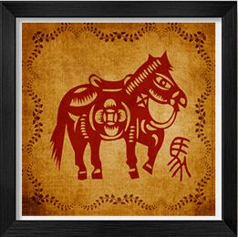 Chinese Traditional Ideas Paper-Cut Adornment Picture(Chinese Zodiac)-Horse