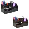 Business Office Compartment Multifunctional Desk Stationery Organizer - Brown