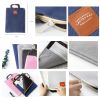 Cute File Bag Stationery Bag Pouch File Envelope for Office/School Supplies, Handbag Dark Blue