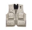 Men's Canvas Journalist Photographer Fisherman Vest KHAKI, XL