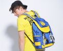 Adult Backpack Canvas Sport Backpack for Girls Blue&Yellow