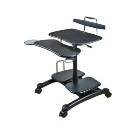 Ergonomic Mbl Desktop Cart Blk