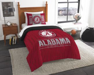 Alabama OFFICIAL Collegiate "Modern Take" Twin Comforter & Sham Set