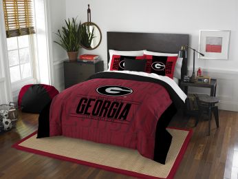 Georgia OFFICIAL Collegiate "Modern Take" Full/Queen Comforter & Sham Set