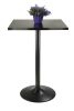 Pub Table Square Black MDF Top with Black leg and base