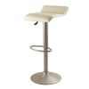 Single Airlift Swivel Stool with Beige PVC Seat