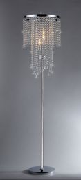 Chrome and Crystal Floor Lamp