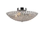 Marilla 3-Light 16-Inch Chrome Crystal Semi-Flush Mount